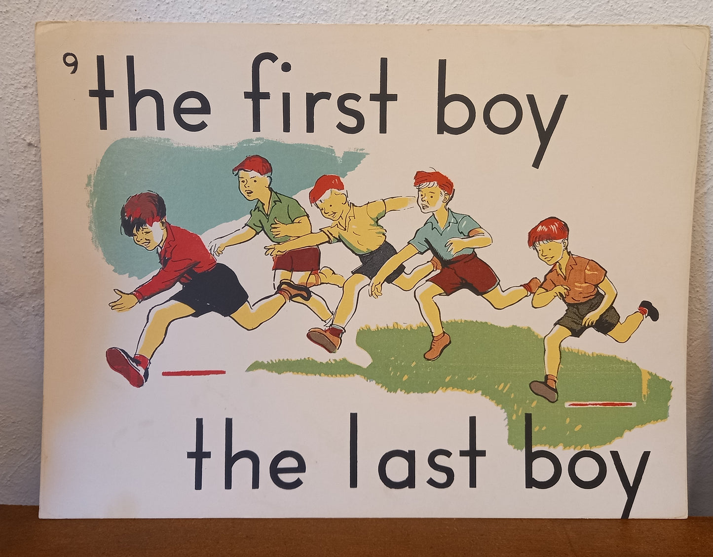 Vintage Educational Flash Cards - the first boy the last boy - Card 9-Ephemera-Tilbrook and Co