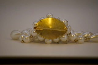 Vintage Faux Pearl Cascading Brooch-Clothing Accessories-Tilbrook and Co