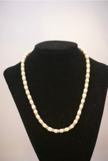 Vintage Faux Pearl Choker with Gold Accents-Clothing Accessories-Tilbrook and Co