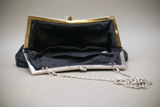 Vintage Glomesh Style Evening Bag with Silver Coloured Clasp-Clothing Accessories-Tilbrook and Co