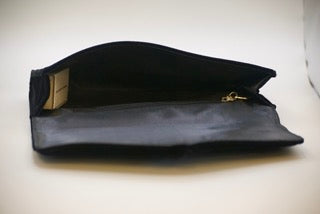 Vintage Georgio Armani Black Velvet Clutch-Clothing Accessories-Tilbrook and Co