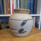 Vintage Grey Glazed with Decorative Pattern and Lid-Vintage Ceramics-Tilbrook and Co