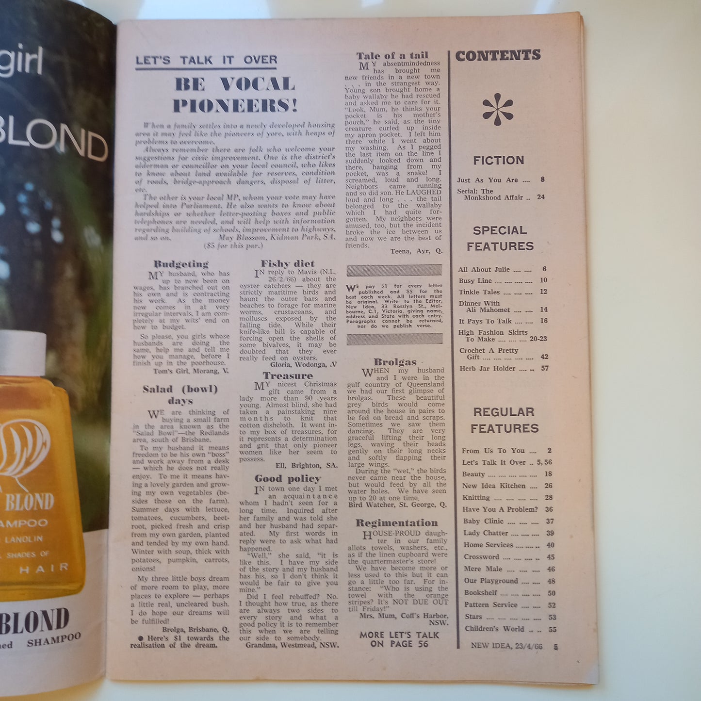 Vintage Magazine New Idea April 23, 1966-Ephemera-Tilbrook and Co