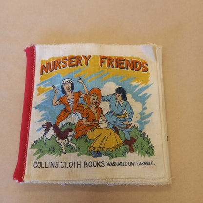 Nursery Friends – Vintage Cloth Book (1950s?, Collins Cloth Books)-Vintage Children's Cloth Book / Nursery Rhyme Book-Tilbrook and Co