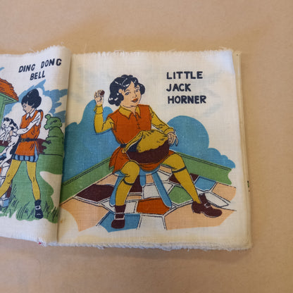 Nursery Friends – Vintage Cloth Book (1950s?, Collins Cloth Books)-Vintage Children's Cloth Book / Nursery Rhyme Book-Tilbrook and Co