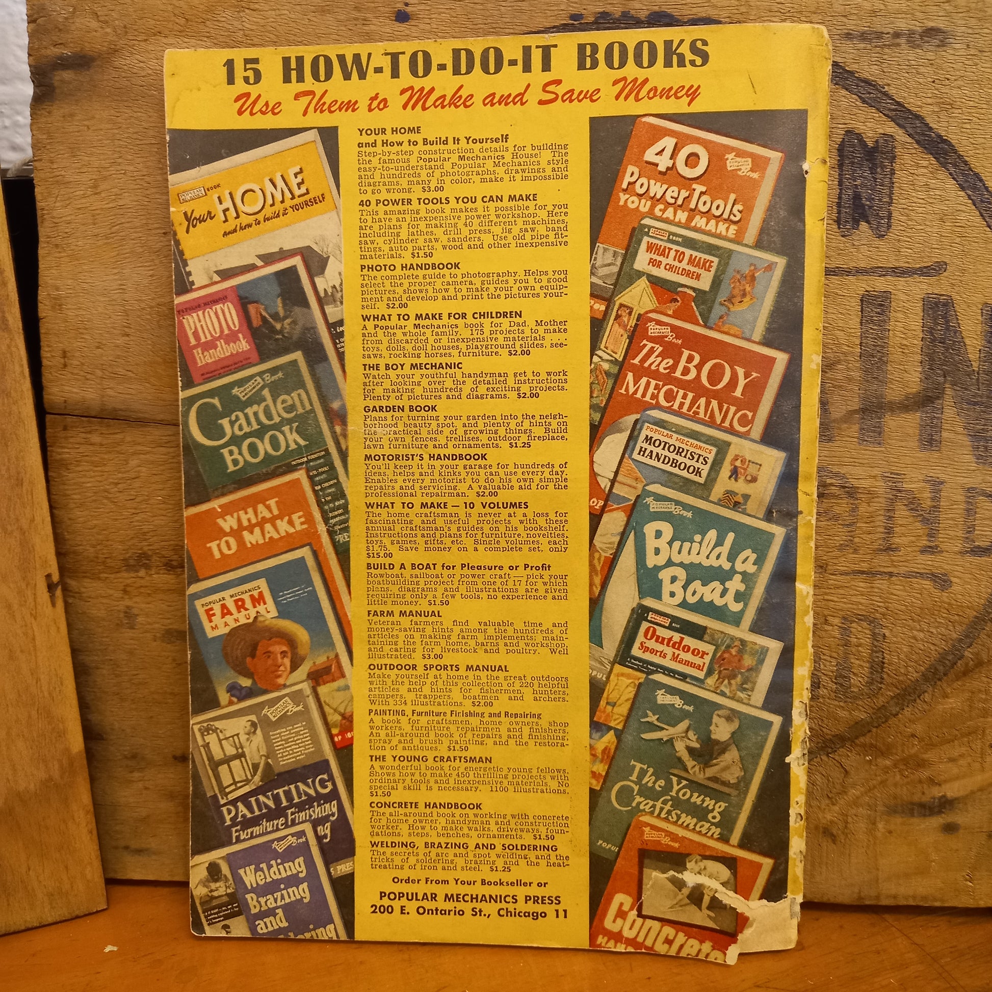 Vintage Popular Mechanics 1949 Christmas Handbook-Magazine-Tilbrook and Co