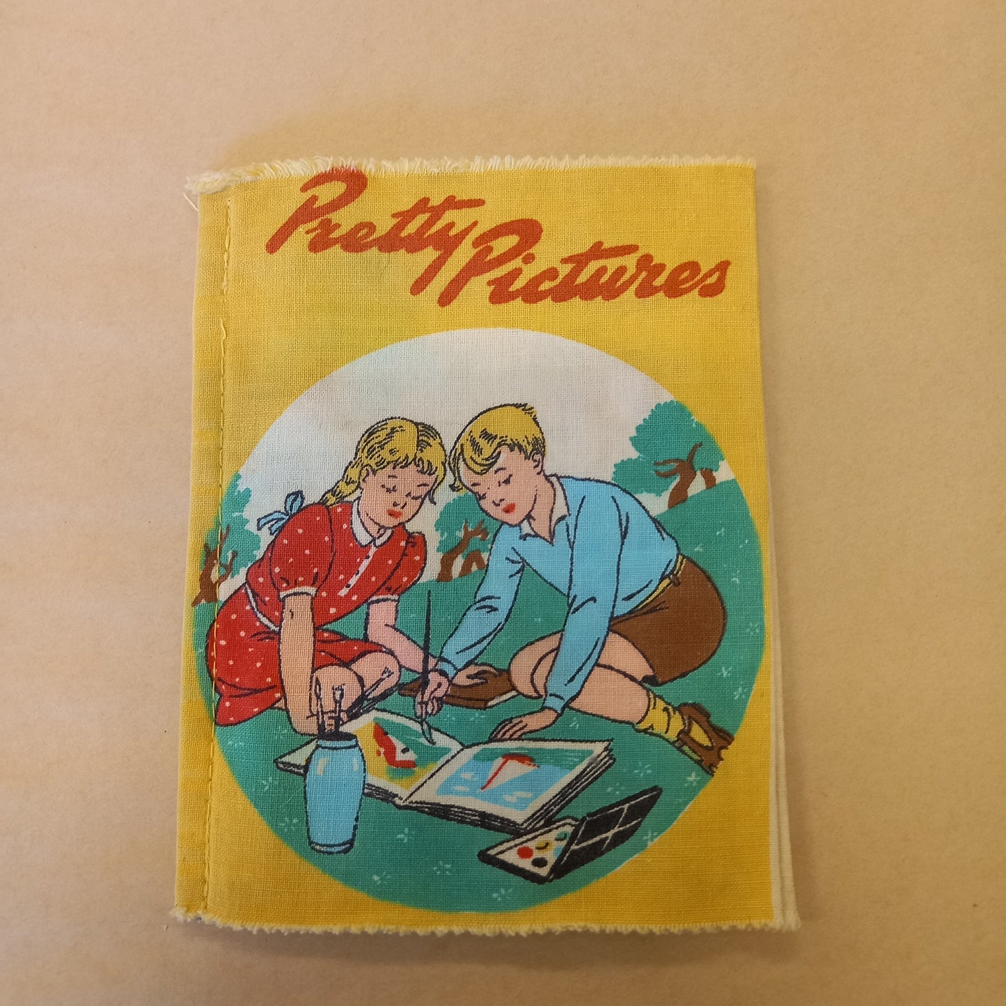 Pretty Pictures – Vintage Cloth Book (1950s?, Lion’s Rag Book)-Vintage Children's Cloth Book / Early Learning Book-Tilbrook and Co