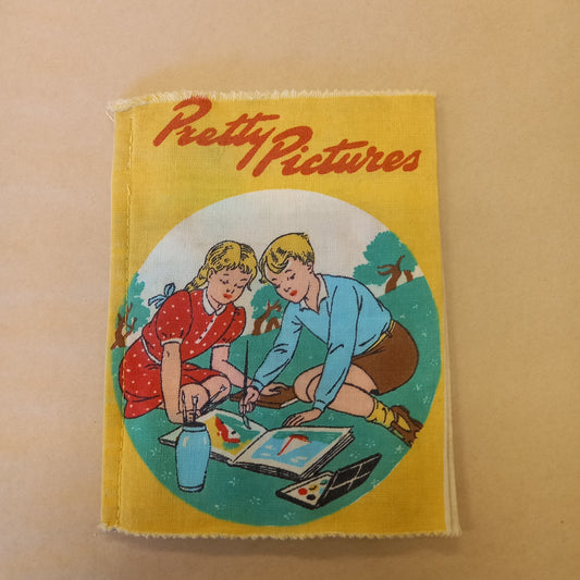 Pretty Pictures – Vintage Cloth Book (1950s?, Lion’s Rag Book)-Vintage Children's Cloth Book / Early Learning Book-Tilbrook and Co