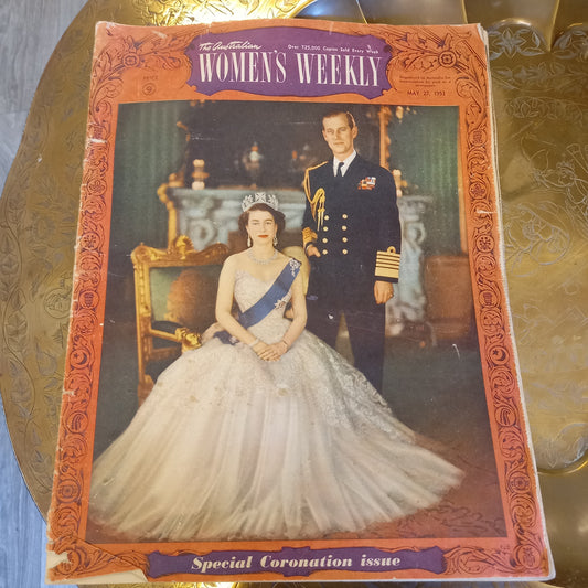 Vintage Queen Elizabeth II Coronation The Australian Women's Weekly Magazine Vol 20, No. 52 May 27 1953.-Ephemera-Tilbrook and Co