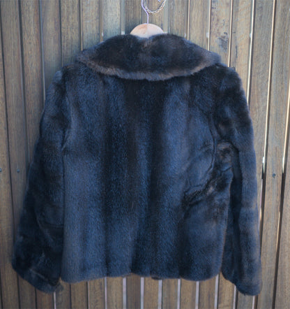 Vintage Stanley Creations of Melbourne Brown Faux Fur Jacket – Size 10-Vintage Women’s Outerwear-Tilbrook and Co