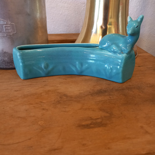 Vintage Teal Bambi Vase-Decor-Tilbrook and Co