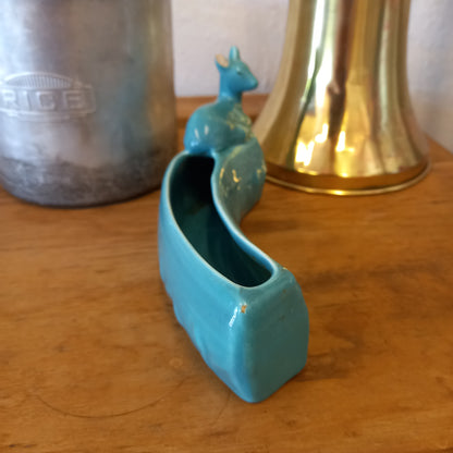 Vintage Teal Bambi Vase-Decor-Tilbrook and Co