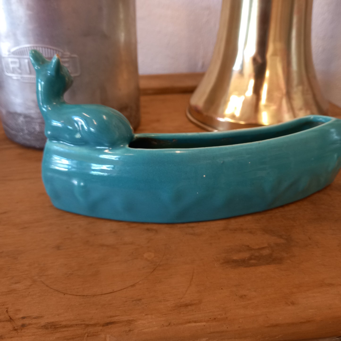 Vintage Teal Bambi Vase-Decor-Tilbrook and Co