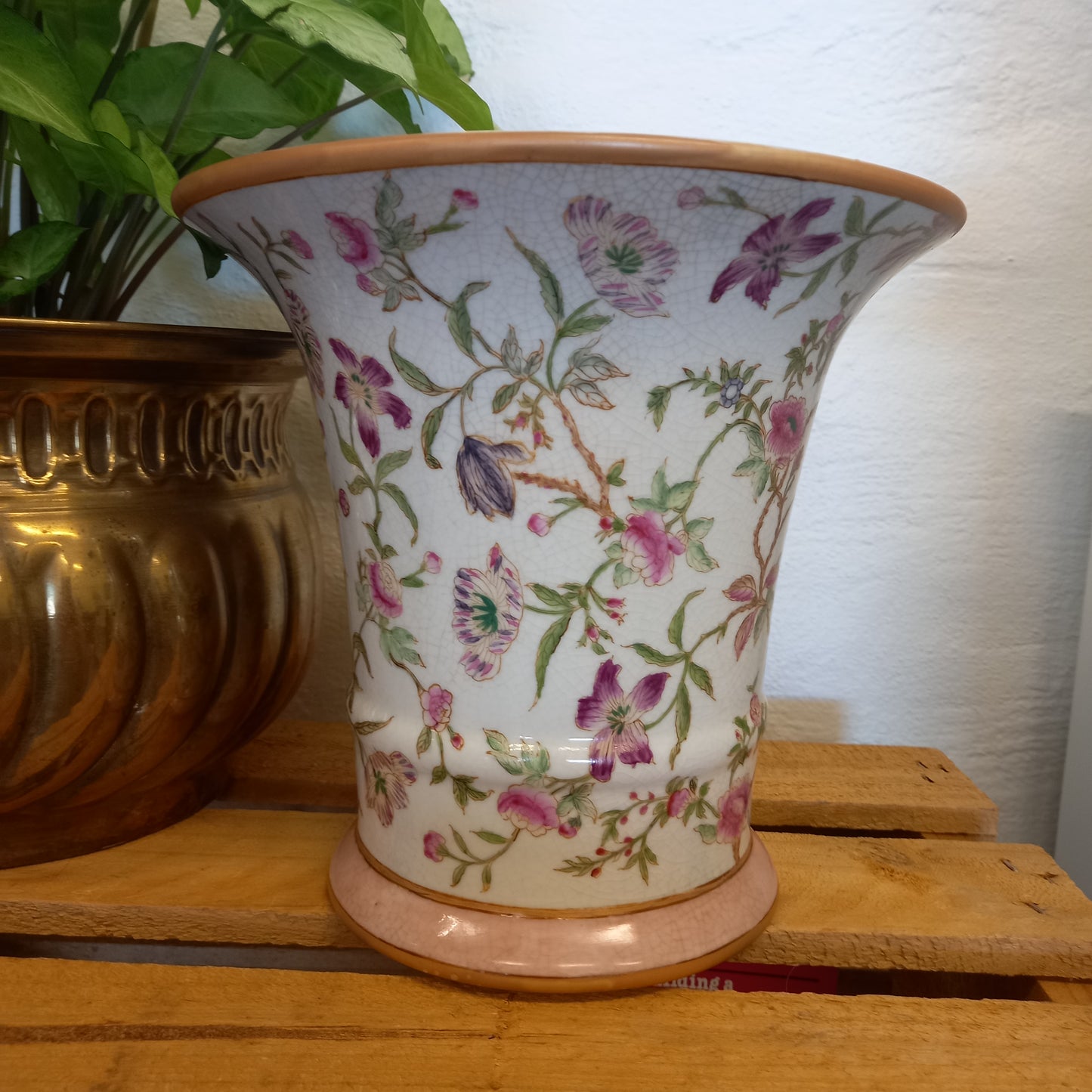 Vintage Wong Lee Style Floral Vase-Decor-Tilbrook and Co