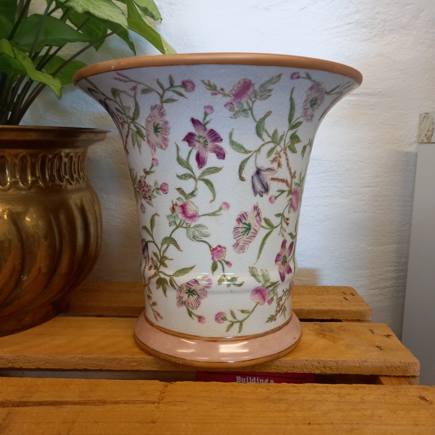 Vintage Wong Lee Style Floral Vase-Decor-Tilbrook and Co