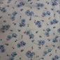 Vintage Flannelette Fabric – Blue Bunnies & Flowers on White, 2.1m-Vintage Fabric-Tilbrook and Co