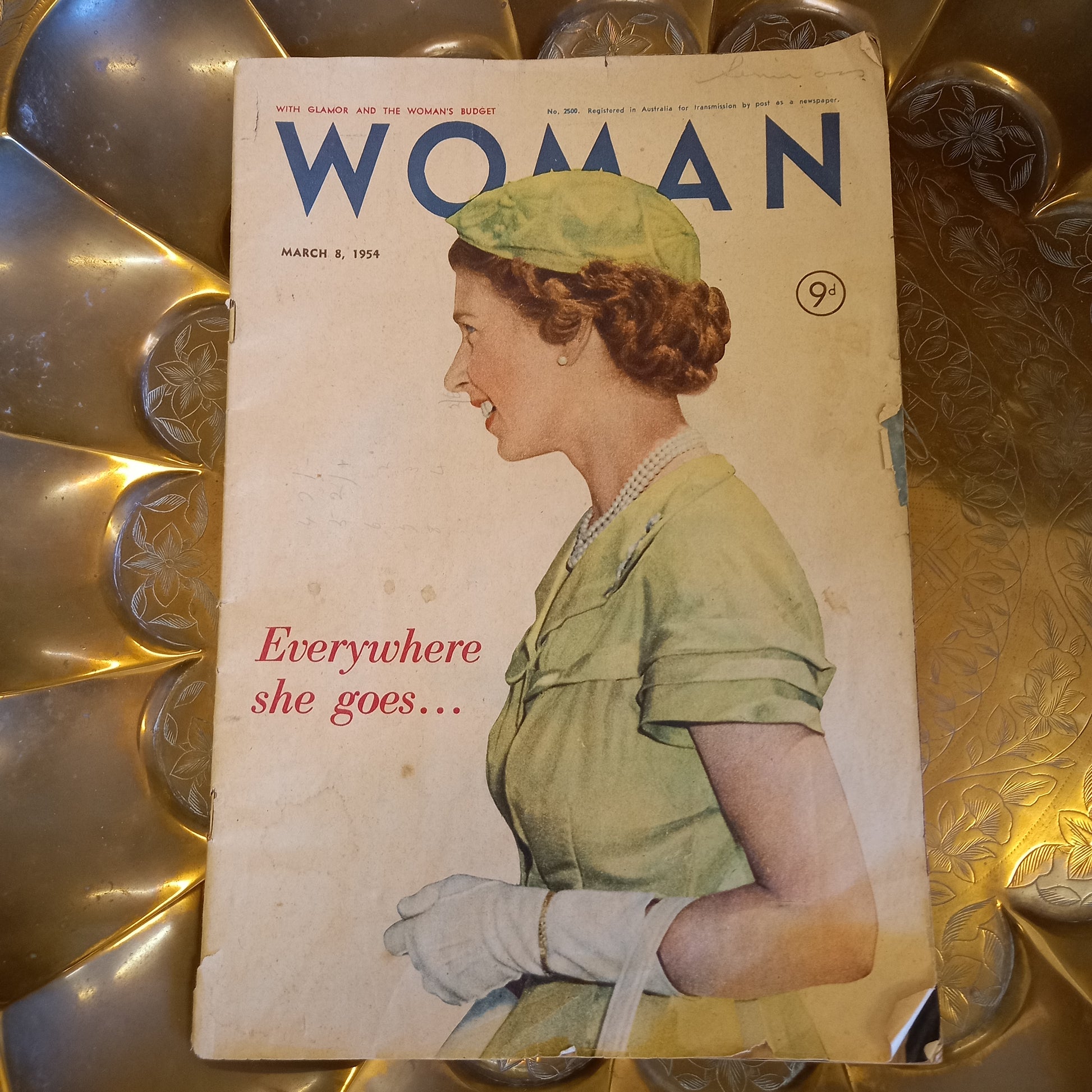 WOMAN Magazine March 1954 Queen Elizabeth II Cover Australian-Ephemera-Tilbrook and Co