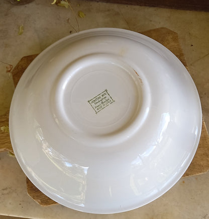 Retro Ironstone Underglaze Salad Bowl Handpainted in Japan-Kitchenalia-Tilbrook and Co