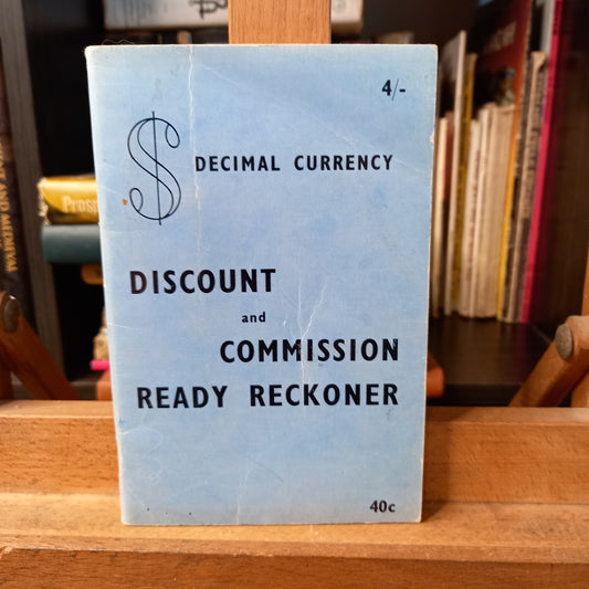 Decimal Currency Discount and Commission Ready Reckoner 40c-Book-Tilbrook and Co