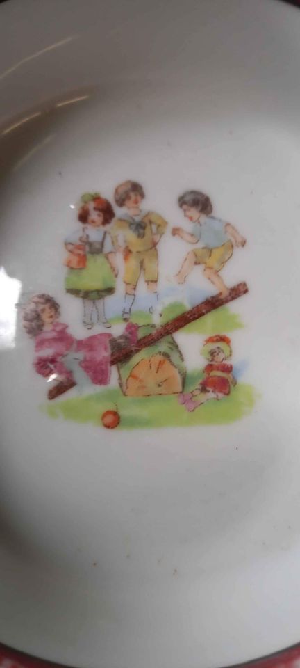 Vintage Porcelain Childs Bowl-Ceramics-Tilbrook and Co