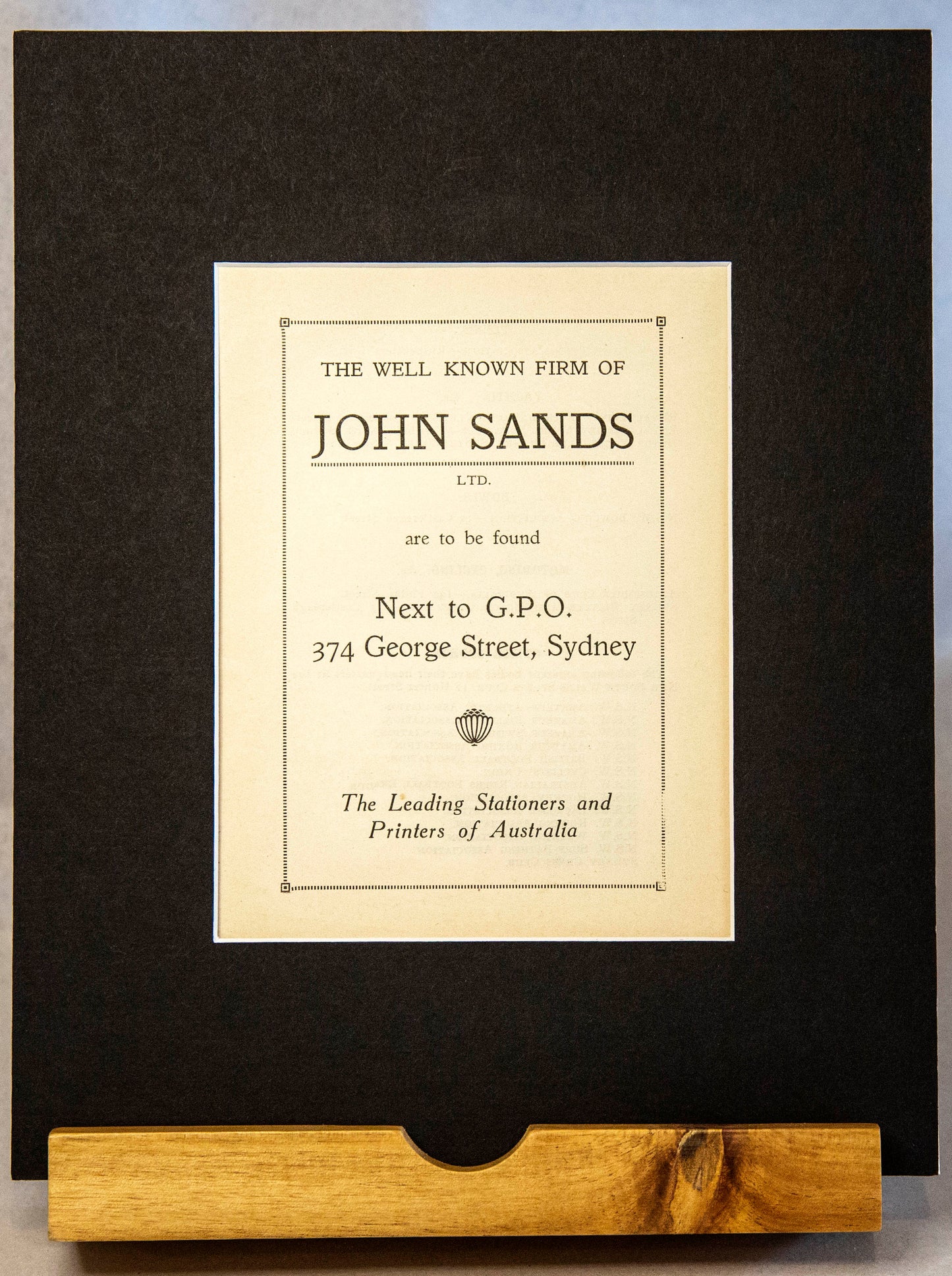 John Sands The Leading Stationers and Printers of Australia-Ephemera-Tilbrook and Co