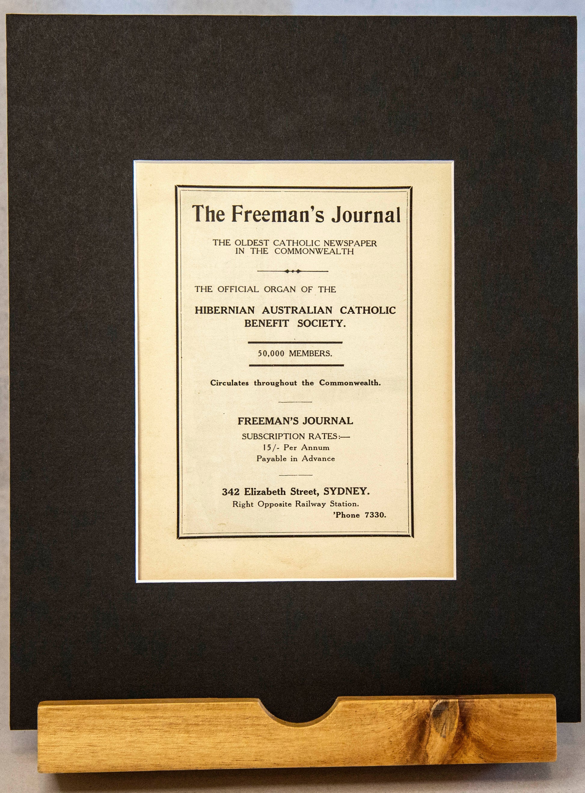 Original Vintage 1914 The Freeman's Journal: The Oldest Catholic Newspaper in the Commonwealth Advertisement-Ephemera-Tilbrook and Co