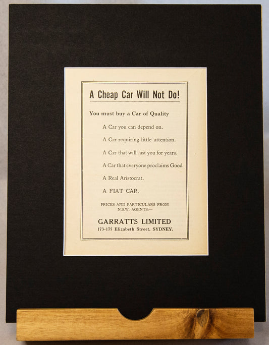 Garratts Limited: A Cheap Car Will Not Do!-Ephemera-Tilbrook and Co