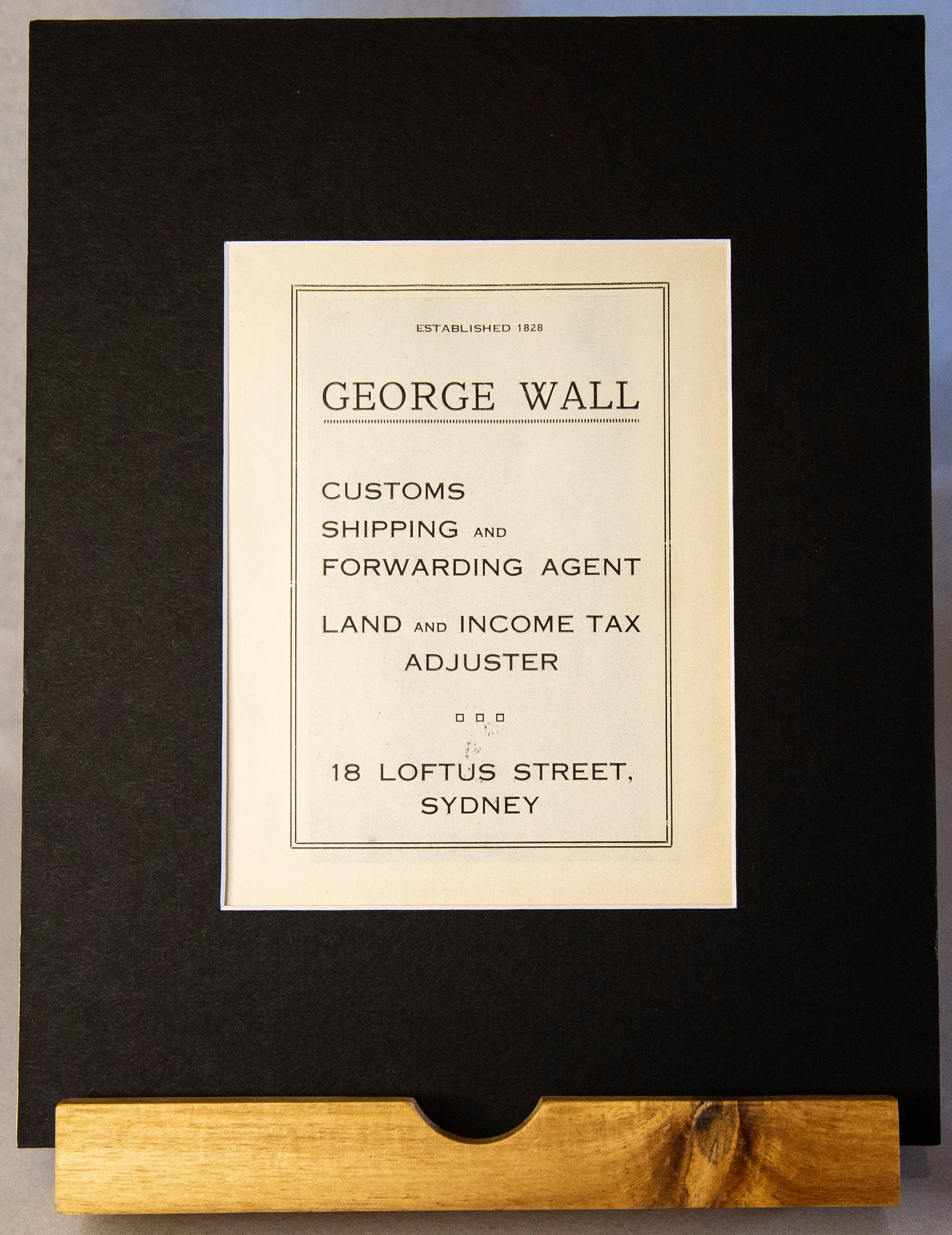 George Wall: Customs, Shipping and Forwarding Agent-Ephemera-Tilbrook and Co