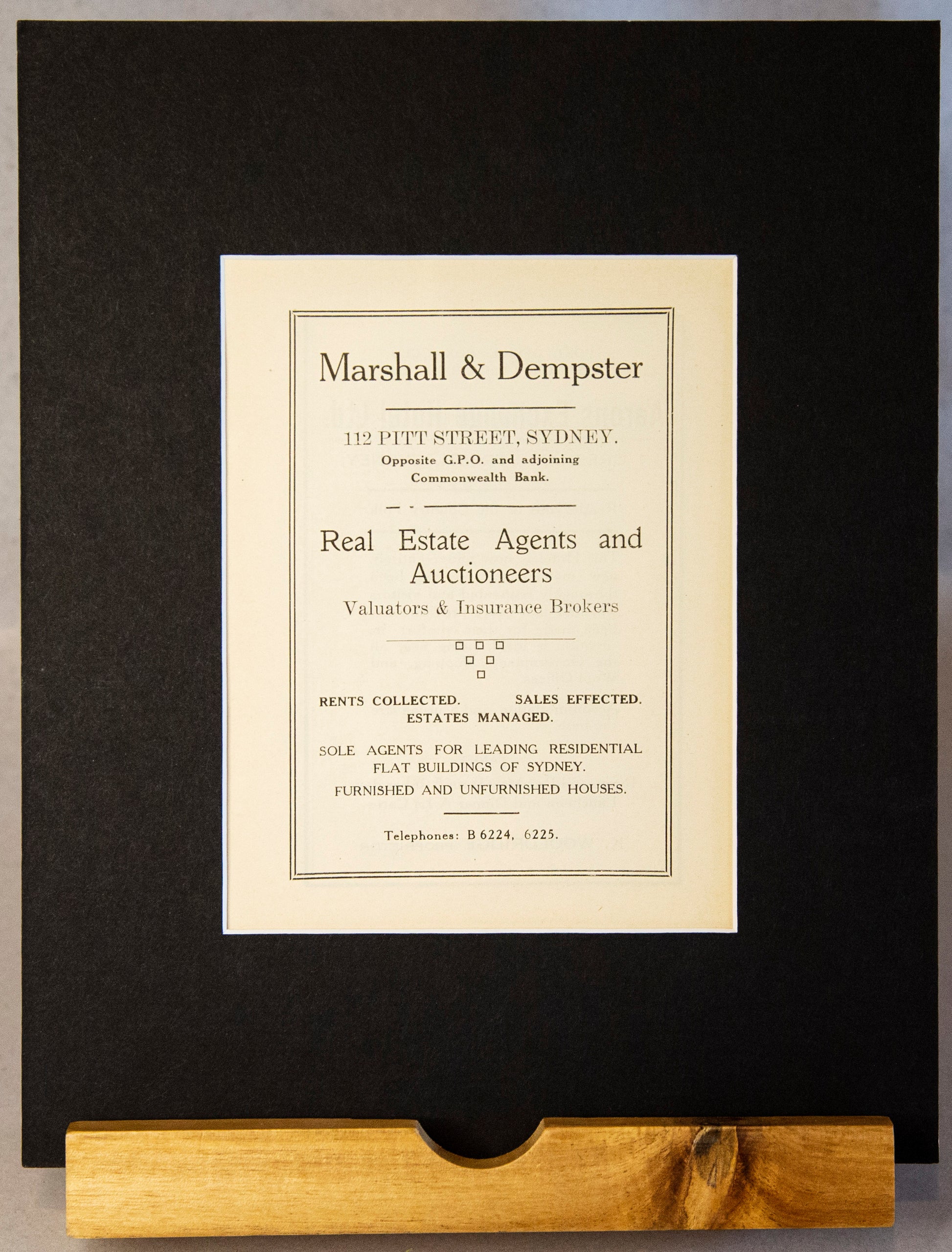 Marshall & Dempster: Real Estate Agents and Auctioneers-Ephemera-Tilbrook and Co