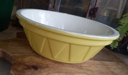 Retro Bright Yellow Geometric pattern Diana Ovenware-Kitchenalia-Tilbrook and Co