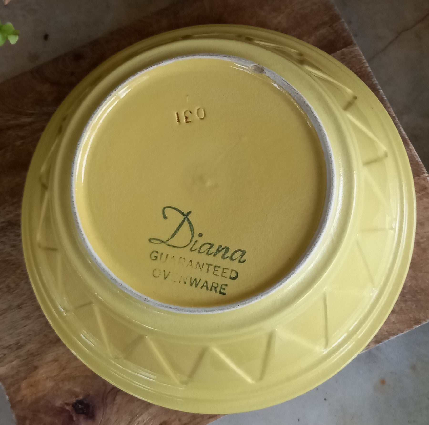 Retro Bright Yellow Geometric pattern Diana Ovenware-Kitchenalia-Tilbrook and Co