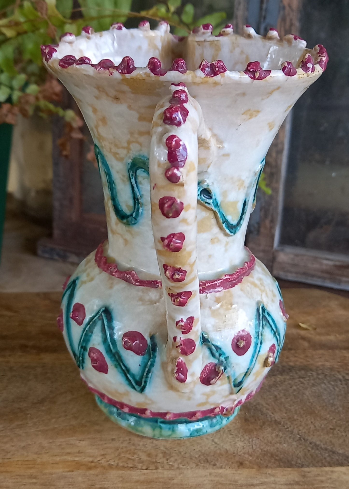 Delightful Patterned Pottery Jug-Décor-Tilbrook and Co