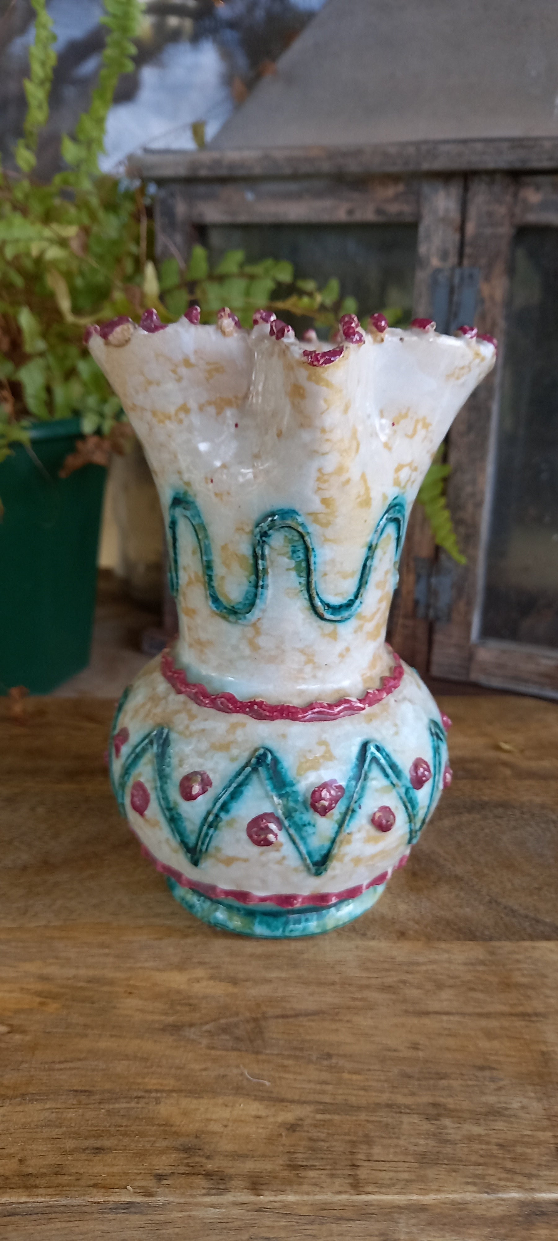 Delightful Patterned Pottery Jug-Décor-Tilbrook and Co