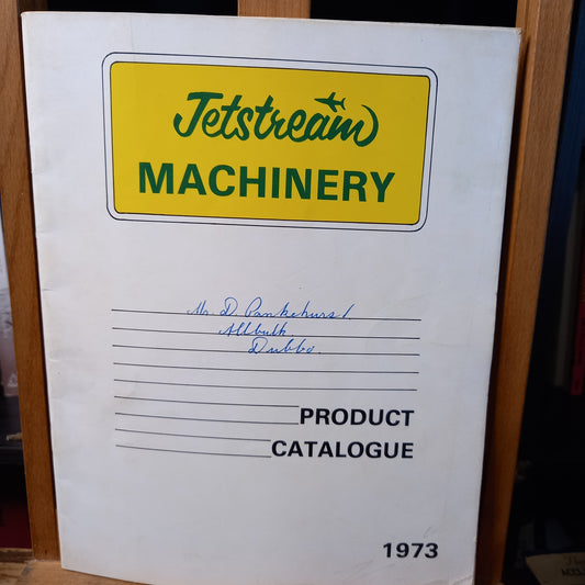 Jetstream Machinery Product Catalogue 1973-Ephemera-Tilbrook and Co