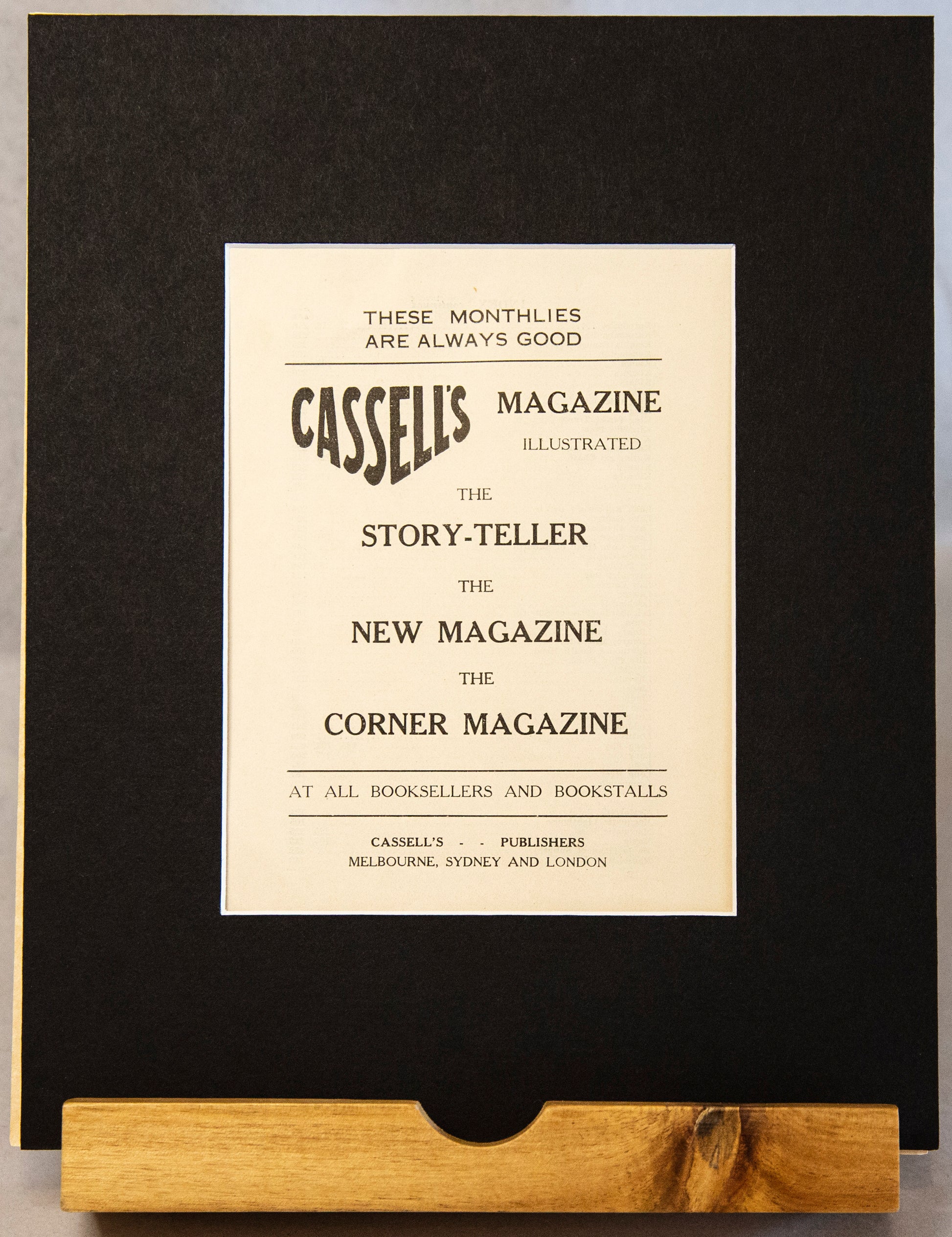 Original Vintage 1914 Cassell’s Magazine Advertisement-Vintage Ephemera-Tilbrook and Co