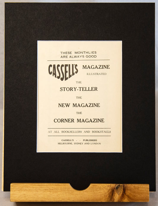 Original Vintage 1914 Cassell’s Magazine Advertisement-Vintage Ephemera-Tilbrook and Co
