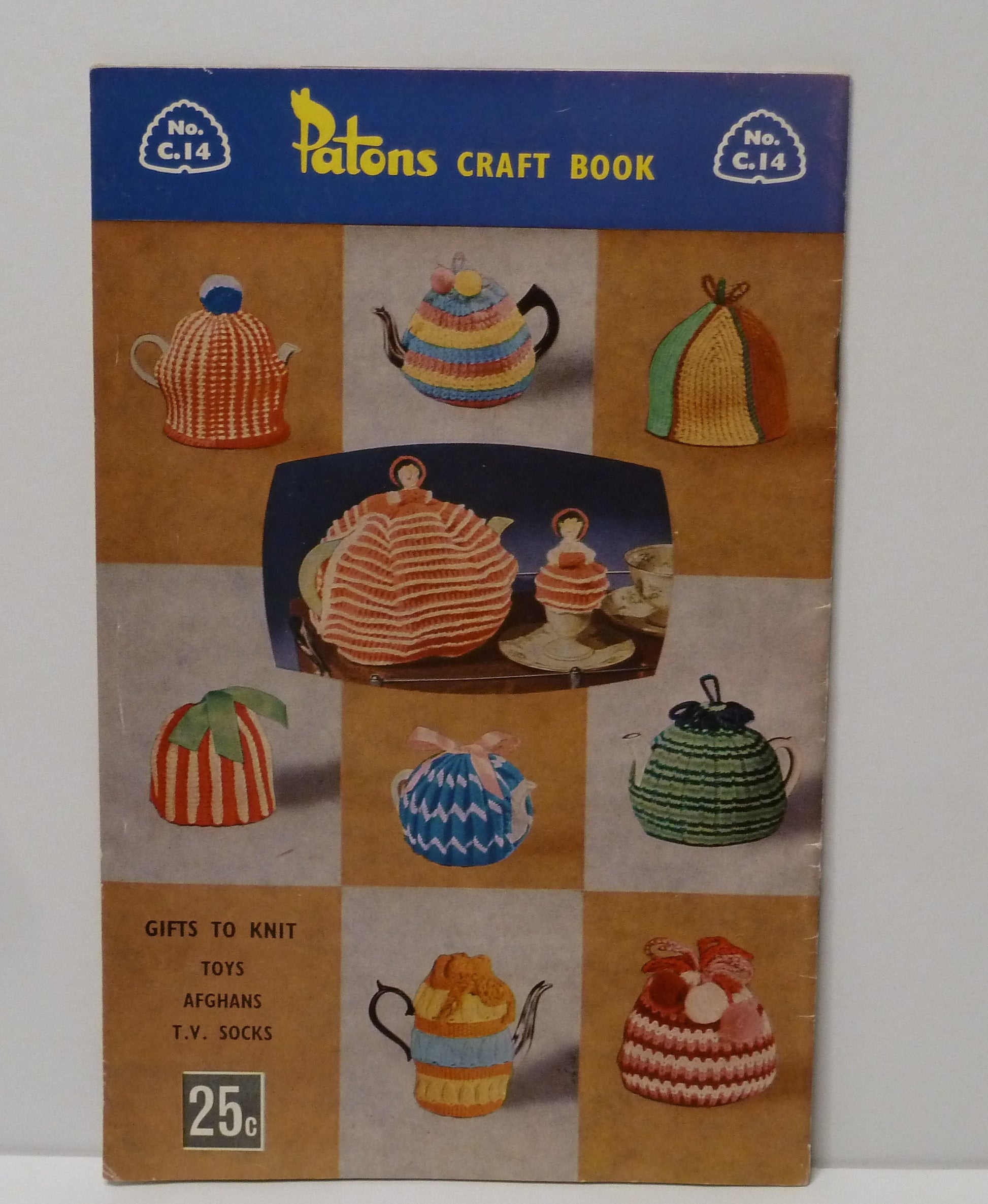 Vintage Paton's Craft Book No. C.14 Gifts to Knit Tea Cosies Toys Afghans T.V Socks Cushions-Needlecraft Patterns-Tilbrook and Co