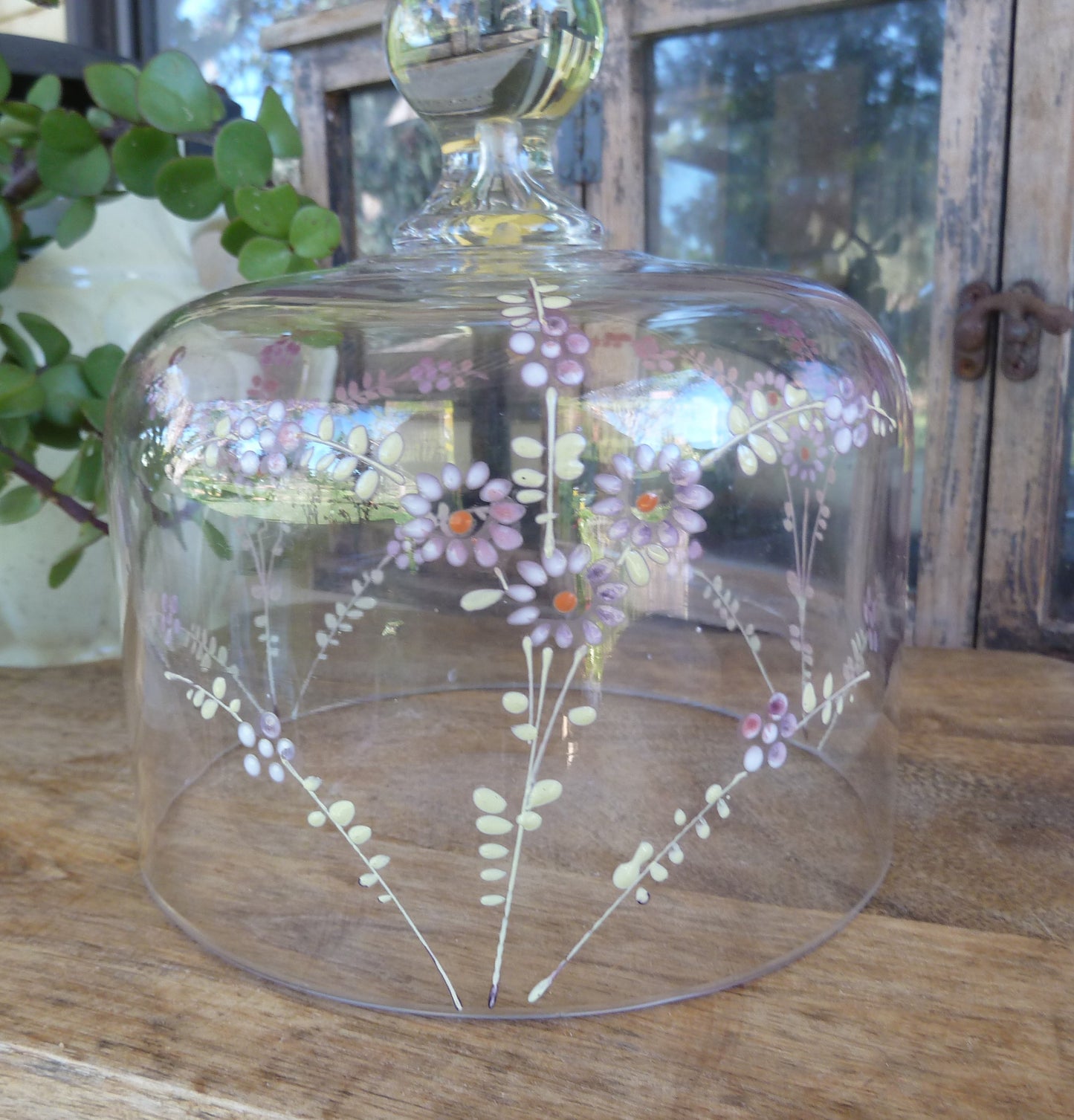 Delightful Hand Painted Glass Gloche-Décor-Tilbrook and Co