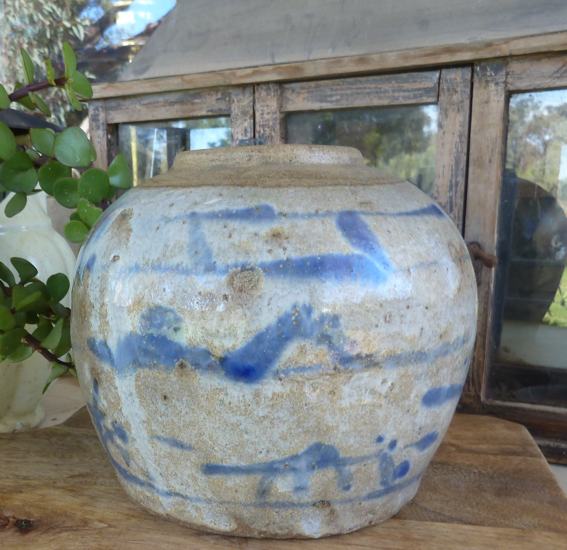 Antique Blue and White Chinese Ginger Jar-Collectables-Tilbrook and Co