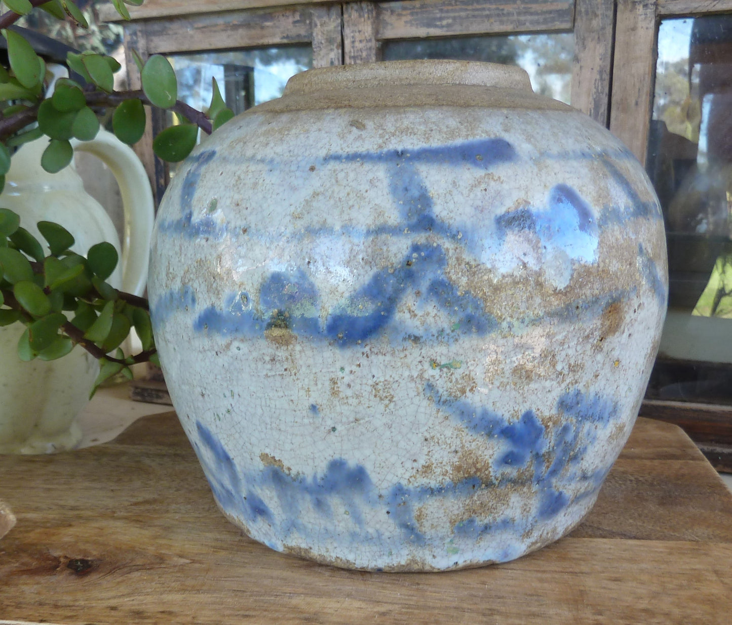 Antique Blue and White Chinese Ginger Jar-Collectables-Tilbrook and Co