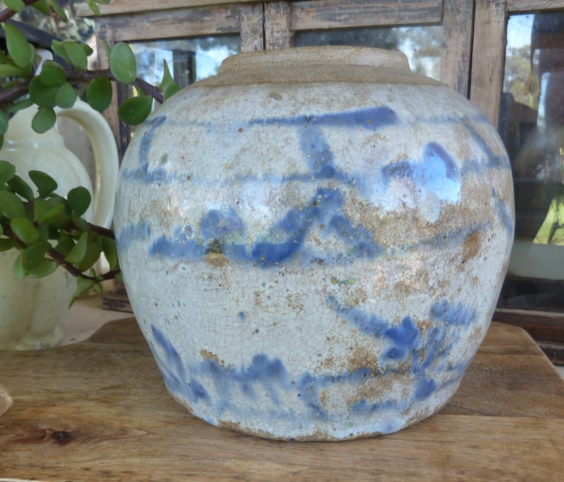 Antique Blue and White Chinese Ginger Jar-Collectables-Tilbrook and Co