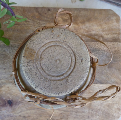 Chinese Ginger Jar with Woven Bamboo Cover and lid-Collectables-Tilbrook and Co