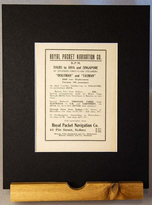 Original Vintage 1914 Royal Packet Navigation Co. Advertisement-Vintage Ephemera-Tilbrook and Co