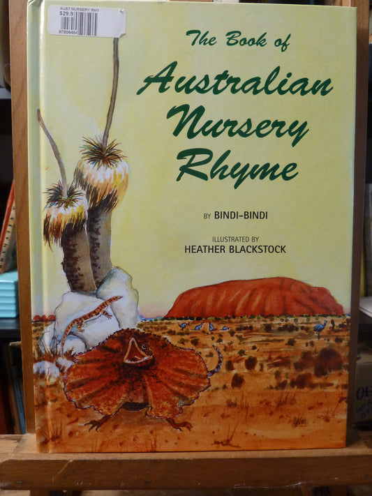 The Book of Australian Nursery Rhyme by Bindi-Bindi, Illustrated by Heather Blackstock, Reprint no 12 - Vintage Children's Book-Book-Tilbrook and Co